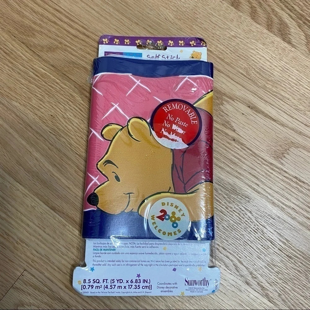 Vintage Pooh Self Stick Wallpaper Border NWT Disney 2000